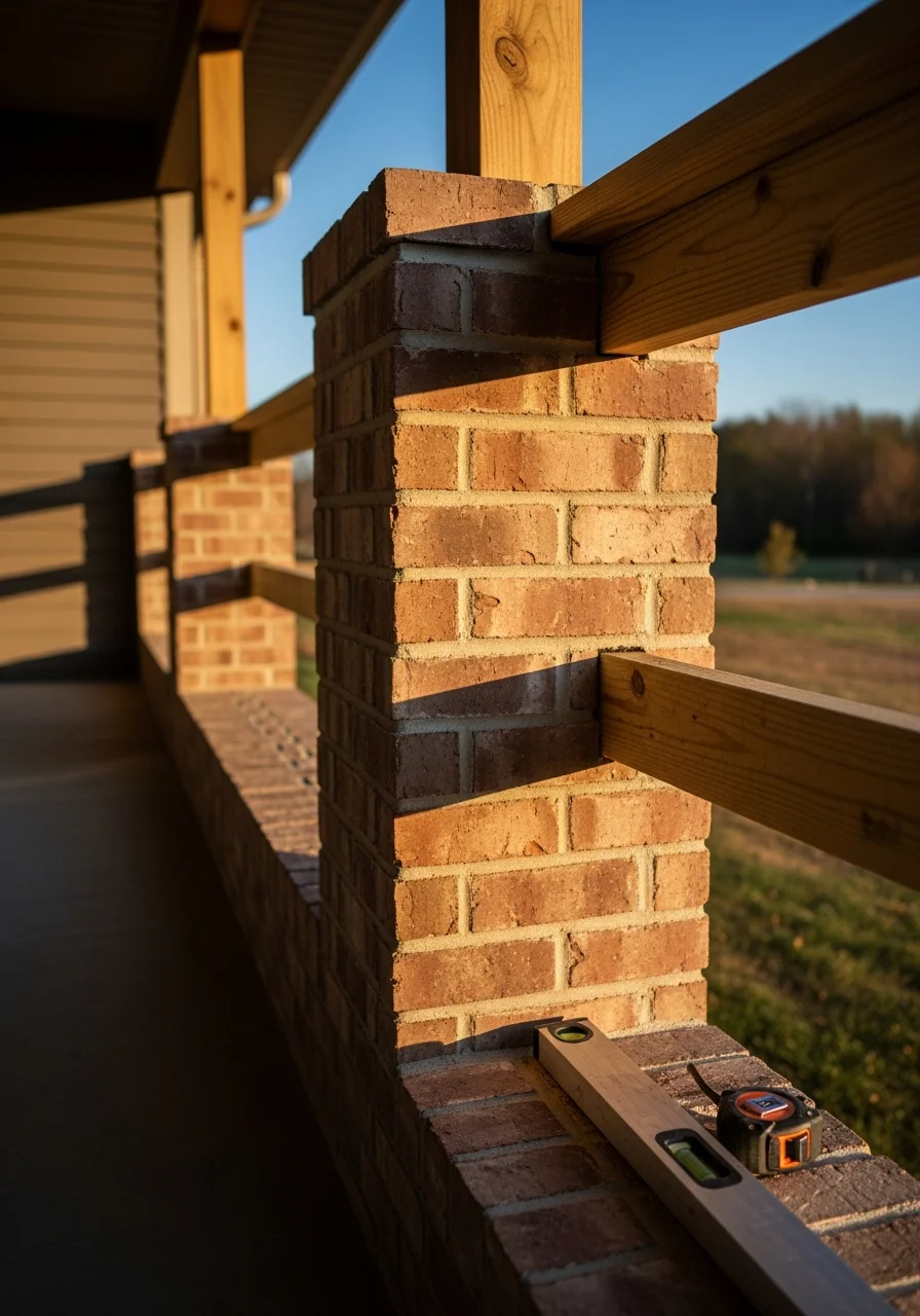 Close-up of a homeowner and technician reviewing work on a Bedford County property exterior.